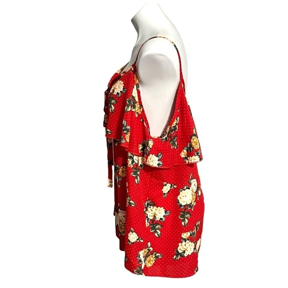 Wishful Floral Polka Dot Ruffle Tank Top Size 3X New - Picture 2 of 5